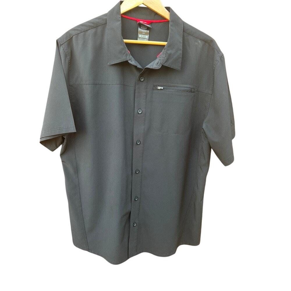 Gerry Mens Black Short-Sleeve Performance Button Up Shirt Size L EUC